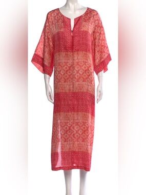 Oscar de la Renta Printed Long Dress
Orange | Size: M